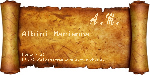 Albini Marianna névjegykártya