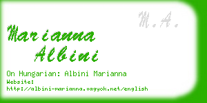 marianna albini business card